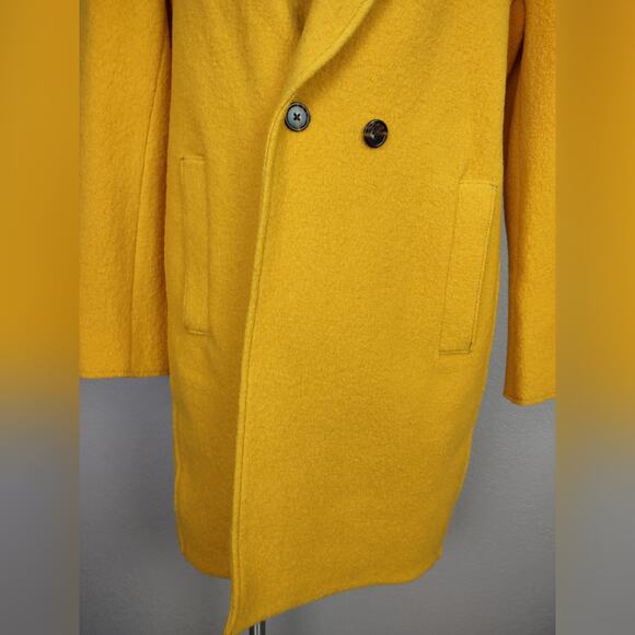 J. Crew Daphne Topcoat in Italian Boiled Wool in Yellow Color Size 12 Coat - Picture 15 of 16